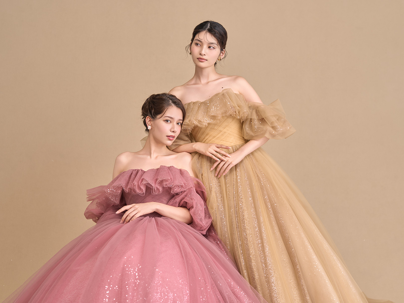 Ref.7262(PINK)、7264(BEIGE) COLOR DRESS（カラードレス