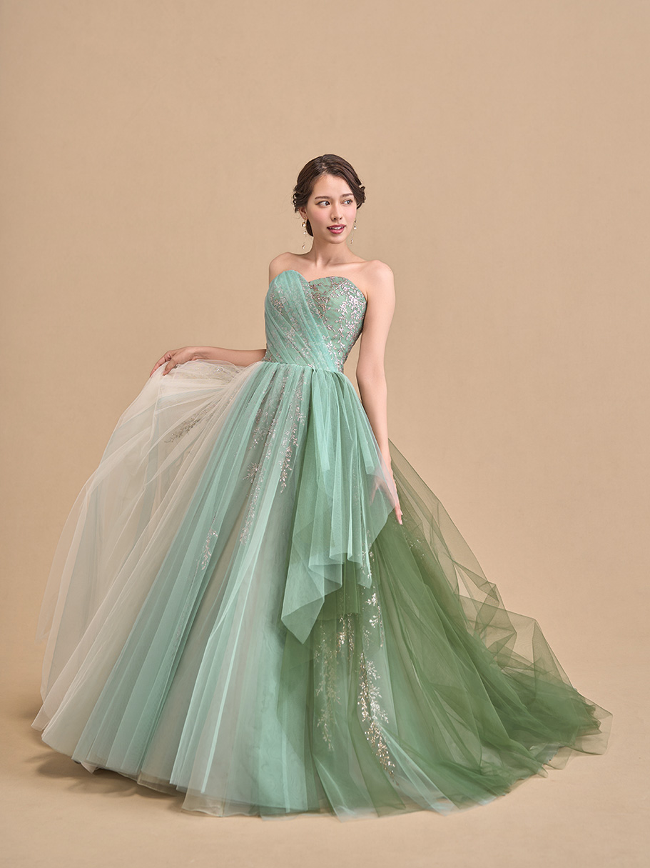 Amie GREEN - アミ グリーン - COLOR DRESS（カラードレス