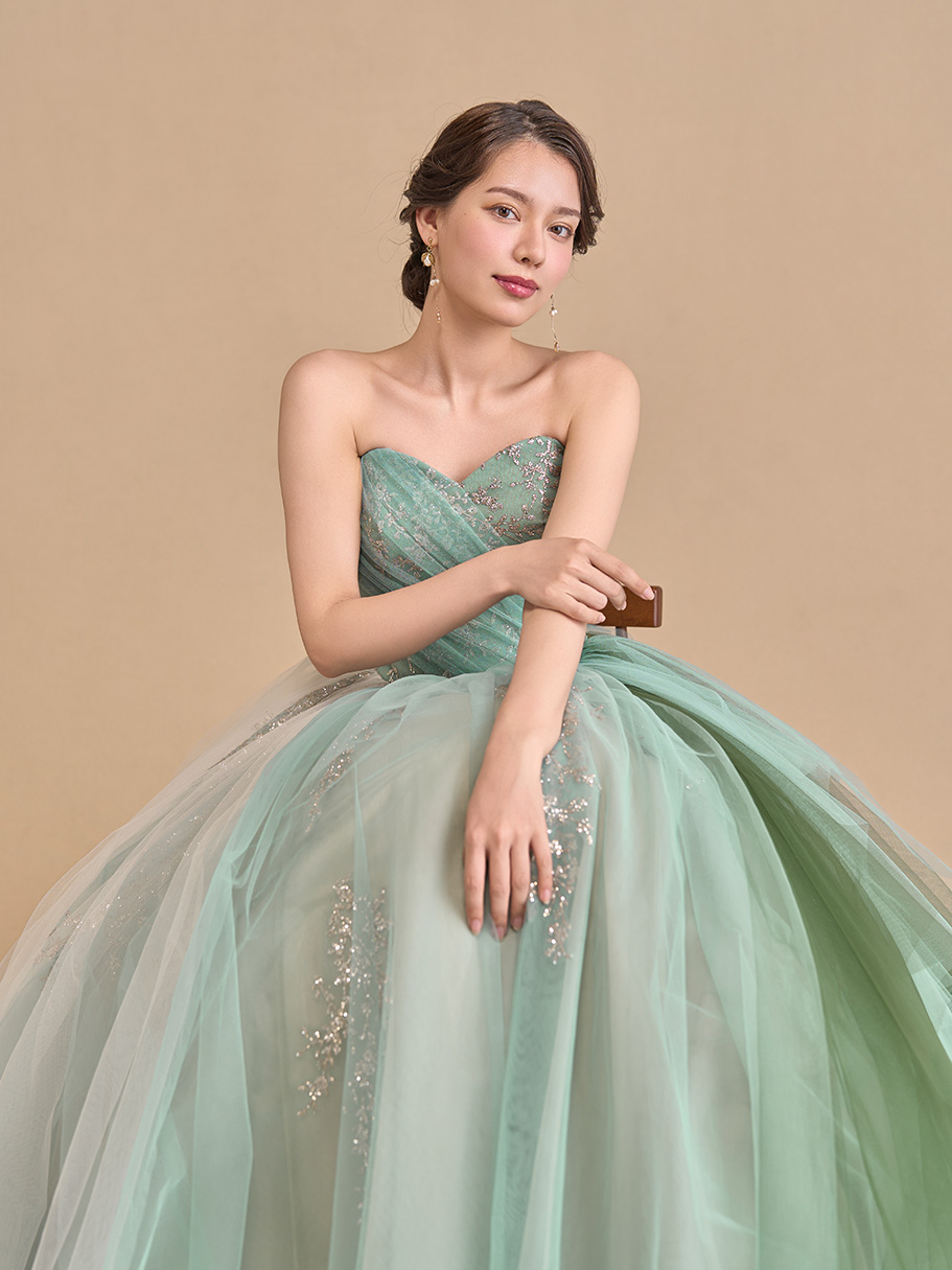 Amie GREEN - アミ グリーン - COLOR DRESS（カラードレス