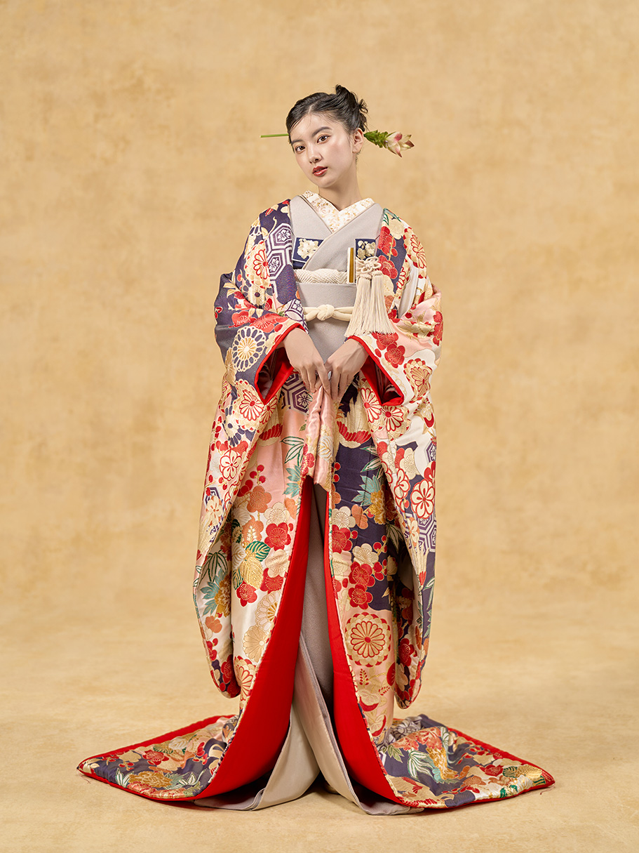 多色パッチワーク　イベント　和風ドレス　DECO JAPAN 色打掛 Ref.5798 - 和装／白無垢・色打掛｜ウエディングドレス・カラー