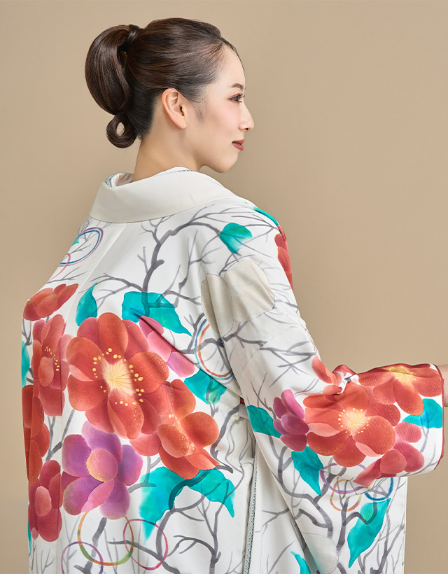 色打掛 古木梅文様