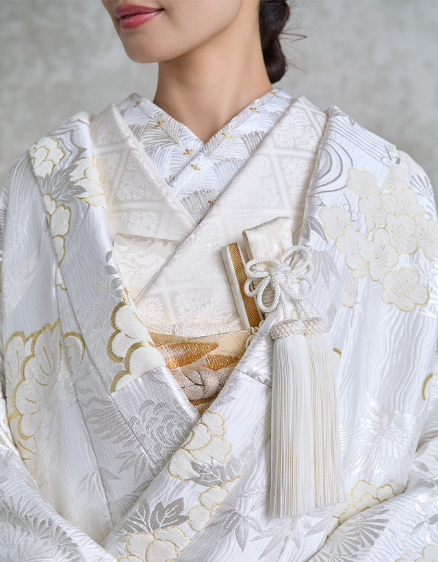 白無垢 流水松竹梅に鶴