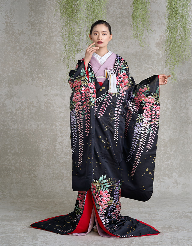 色打掛 藤 箔吹雪