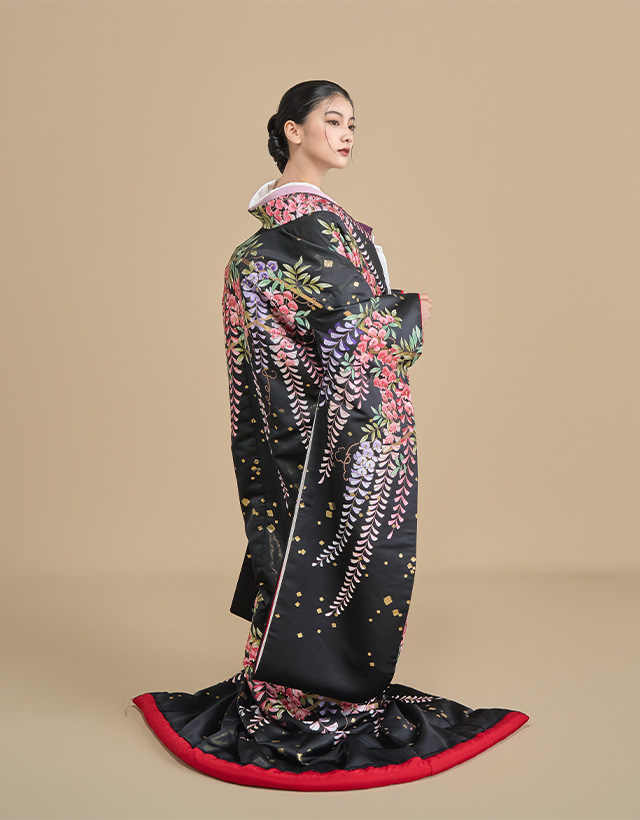 色打掛 藤 箔吹雪