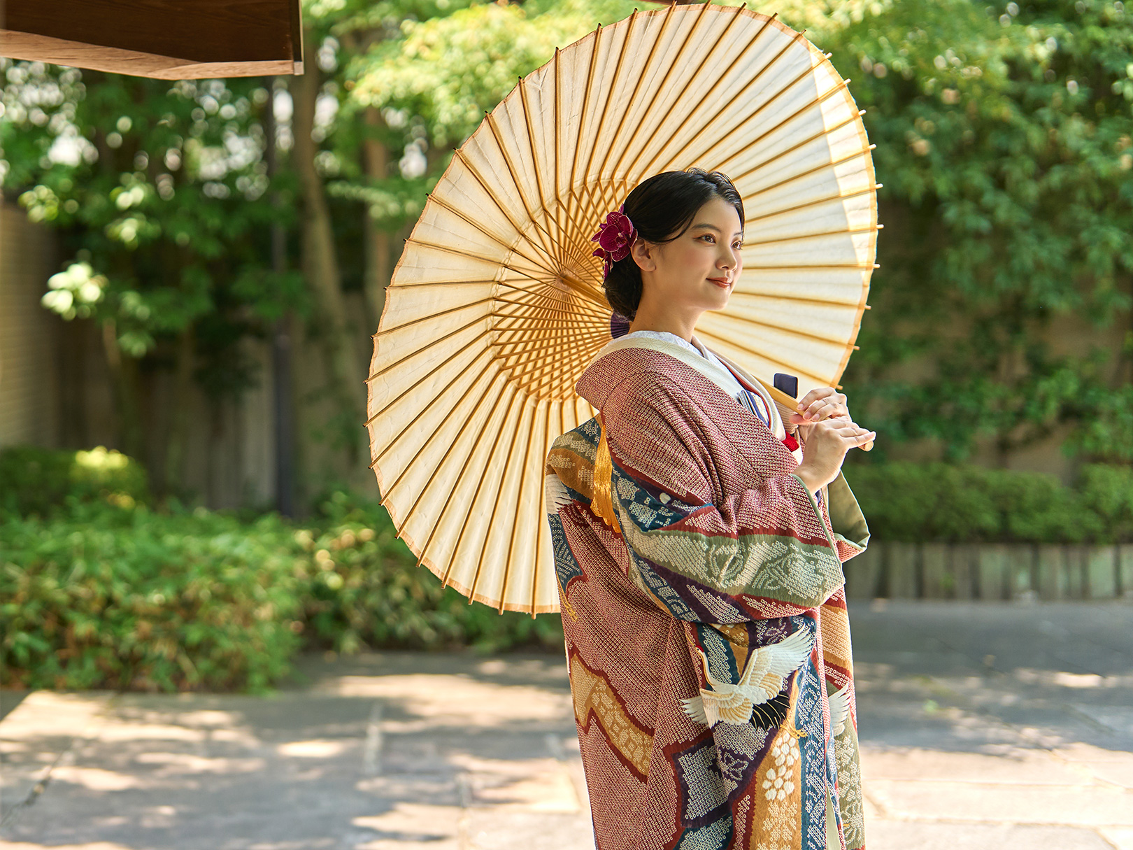 色打掛 熨斗目飛翔鶴(のしめひしょうかく)